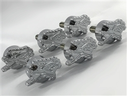 6PC Hayabusa Custom Chrome 3D Engraved & Ball Cut Small Collar Fairing Bolts w/Stainless Steel Threads