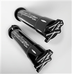 Hayabusa Black Anodized Silver Engraved Grips with 3D Bar Ends