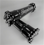 Hayabusa Black Anodized Silver Engraved & Ball Cut Grips with 3D Bar Ends