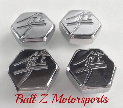 FITS: SUZUKI HAYABUSA 08-UP SCALE CUT CHROME 24MM HEX ENGRAVED FORK CAPS