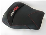 Custom Honda CBR 600RR Front Seat Black Carbon Fiber w/Silver & Red Embroidering