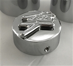 Chrome 32mm Huge 3D Kanji Engraved Smooth Yoke Cap
