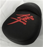 "New Image" Custom Shaped/Covered Hayabusa Rear Passenger Seat w/Red Embroidering