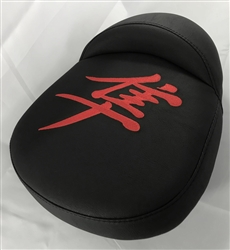 "New Image" Custom Shaped/Covered Hayabusa Rear Passenger Seat w/Red Embroidering