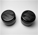 Hayabusa Solid Black Engraved "S" 24mm Fork Caps